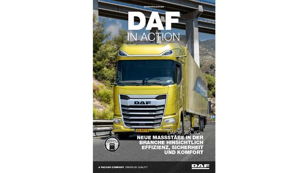 DAF in Action Kundenmagazin Januar 2022 Cover bei Autohaus Riess