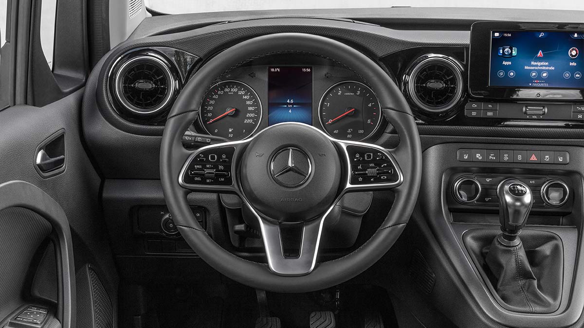 Die Technik im Cockpit des neuen Mercedes-Benz Citan bei Autohaus Riess